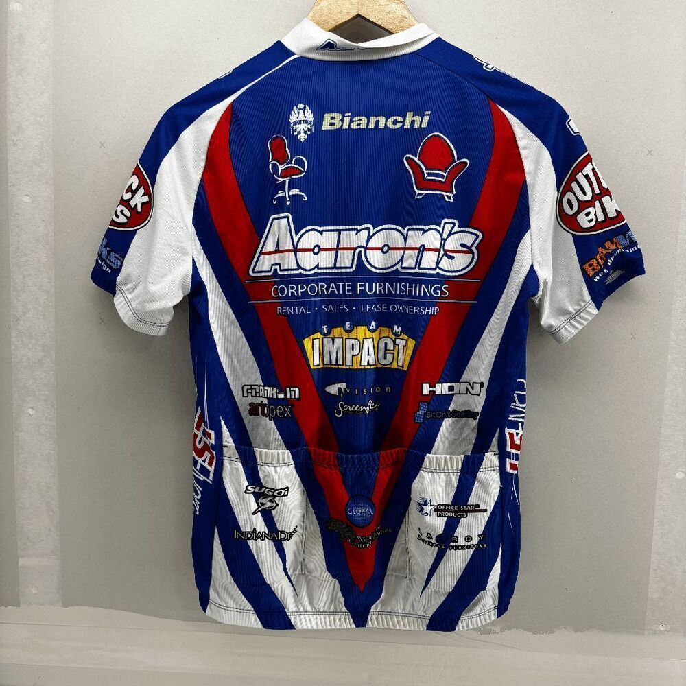 Bianchi Aarons Corporate Furnishings Outback Bikes Sugoi Bike Jersey Mens Medium